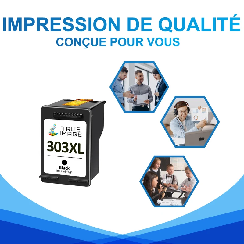 Compatible HP 303 303XL (T6N04AE) Noir Cartouche d'encre