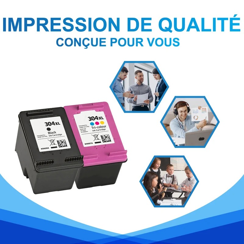 HP DeskJet 2620 Cartouches d’encre - Compatible HP 304XL Multipack