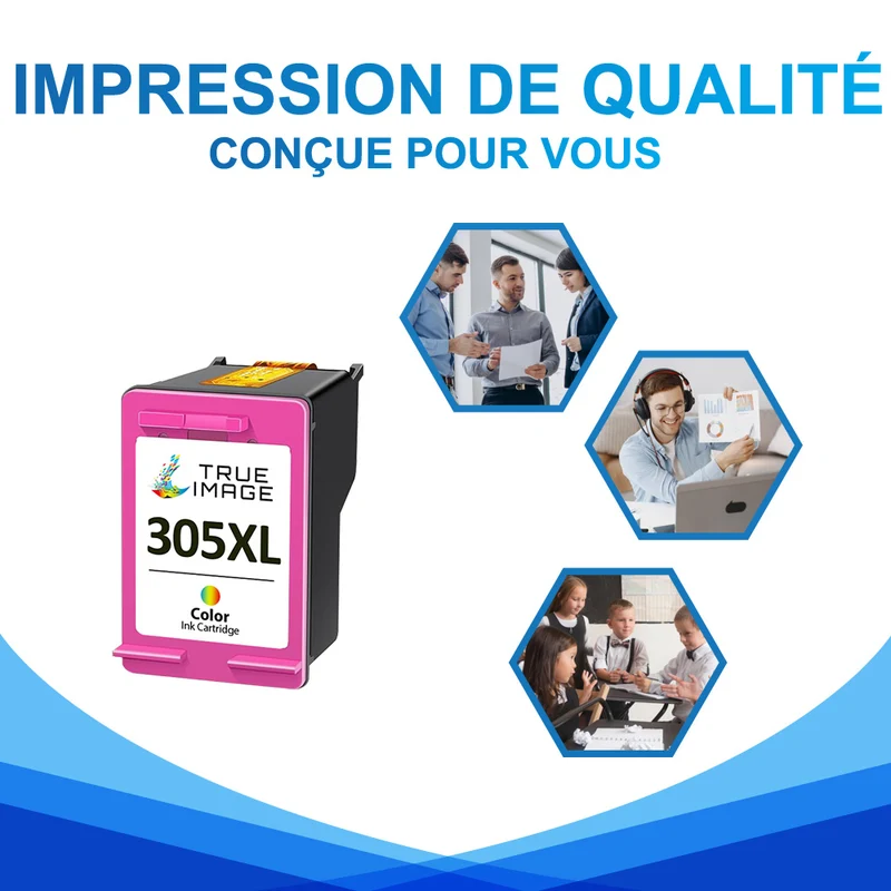 Compatible HP 305 305XL (3YM63AE) Couleur Cartouche d'encre