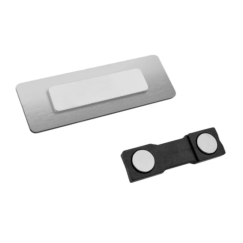 Badge nominatif en plastique - 70 x 20 mm - par pièce
