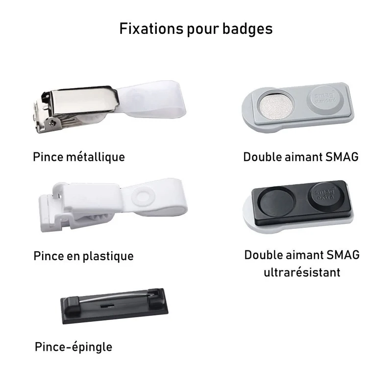 Badge nominatif turquoise Office - à partir 10 pièces