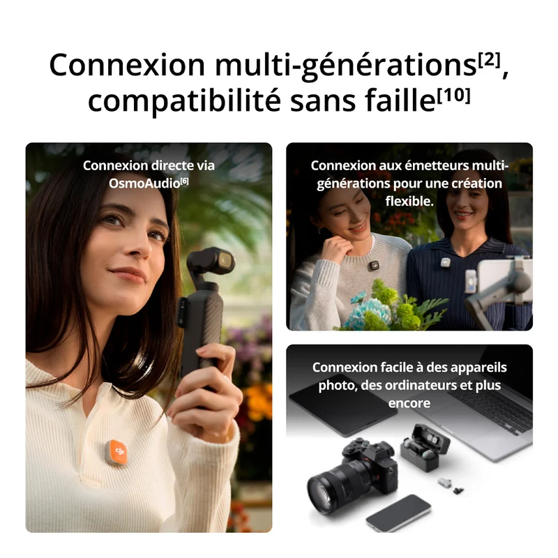 Mic Mini 2 (2 TX + 1 RX + Boîtier de recharge)