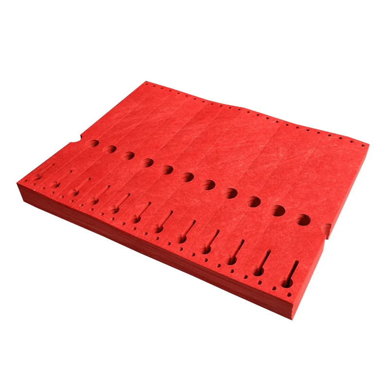 Étiquettes à boucle Tyvek pliées zigzag - 220 x 25,4 mm- pour imprimante matricielle - 1000 étiquettes