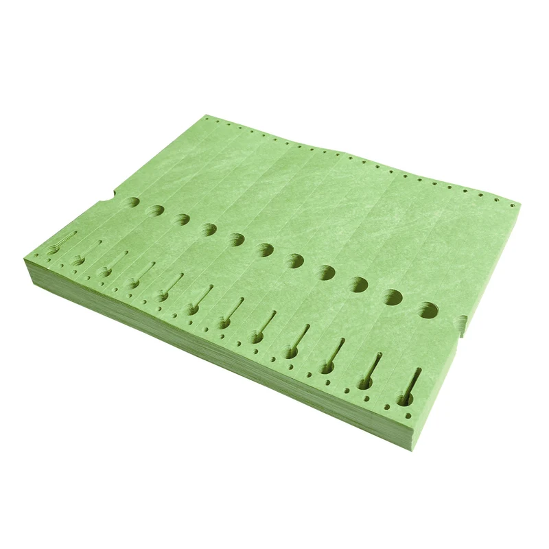 Étiquettes à boucle Tyvek pliées zigzag - 220 x 25,4 mm- pour imprimante matricielle - 1000 étiquettes