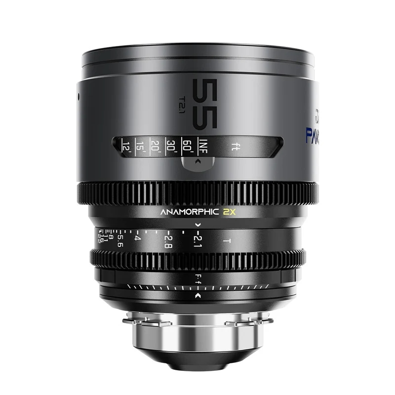 Pavo 55mm T2.1 2X Anamorphique PL/EF (Revêtement Bleu)