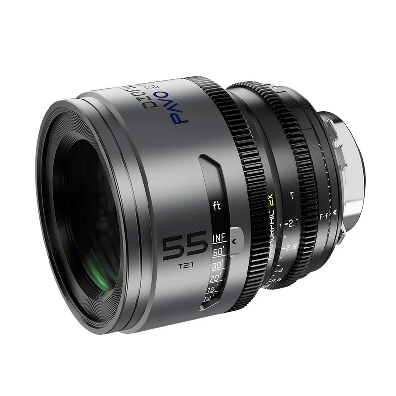 Pavo 55mm T2.1 2X Anamorphique PL/EF (Revêtement Bleu)