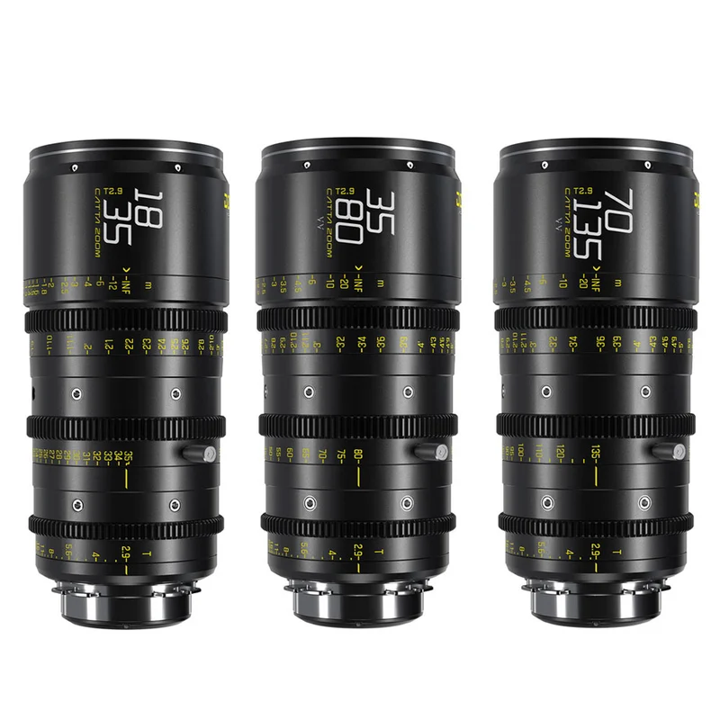 Ensemble Catta Ace 18-35mm / 35-80mm / 70-135mm PL/EF (Noir)