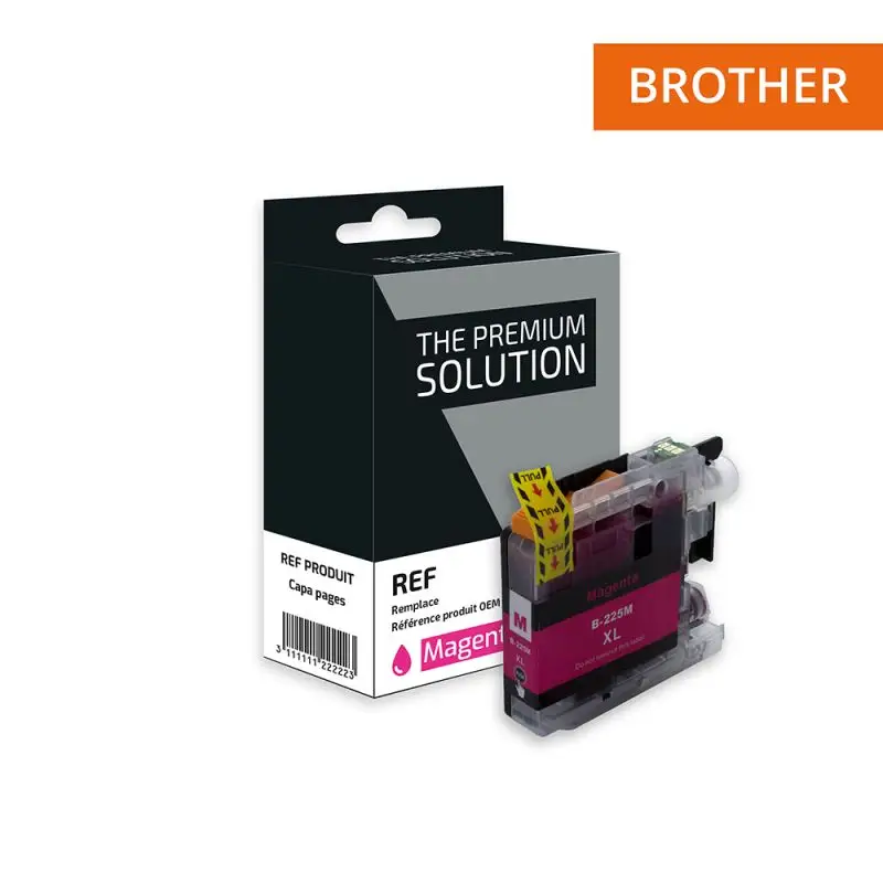 Brother 225 Cartouche Magenta compatible équivalent à LC225XLM