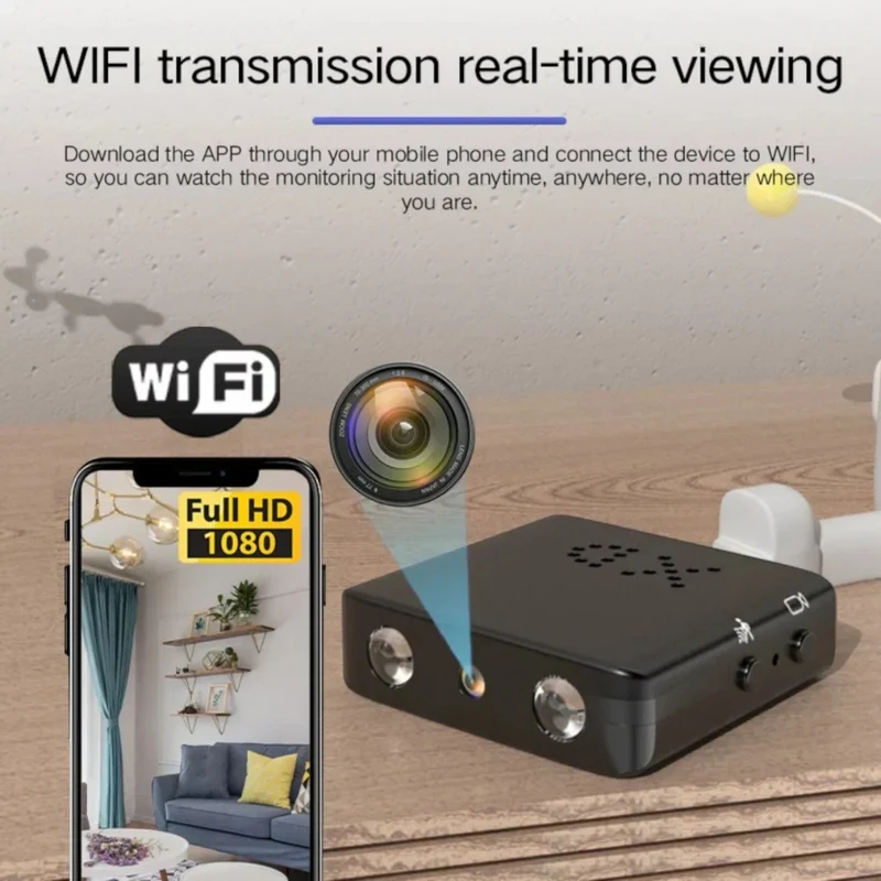 Caméra Micro HD WiFi - Sécurité, Vision Nocturne