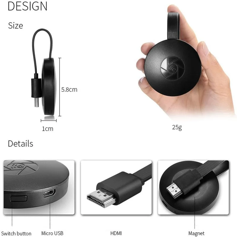 Chromecast - Streaming HD 1080p - Android, iPhone, PC