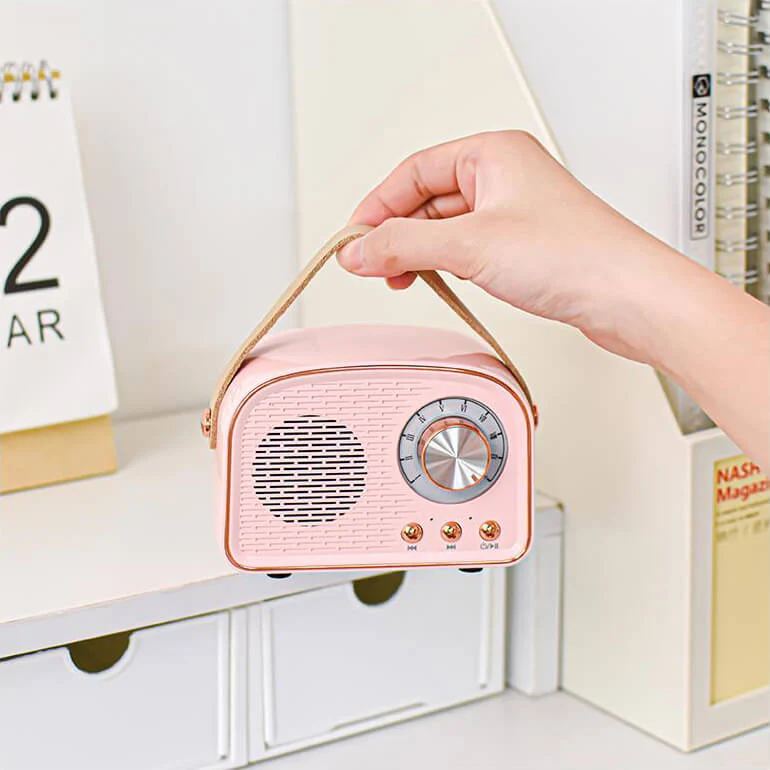 Enceinte Bluetooth Vintage - Son Retro, Radio FM