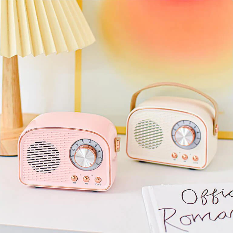 Enceinte Bluetooth Vintage - Son Retro, Radio FM