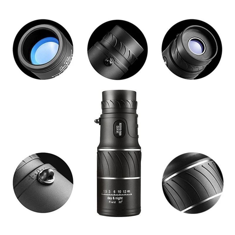 Monoculaire de Voyage 16x52 - Vision HD - Compact