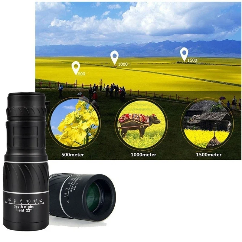 Monoculaire de Voyage 16x52 - Vision HD - Compact