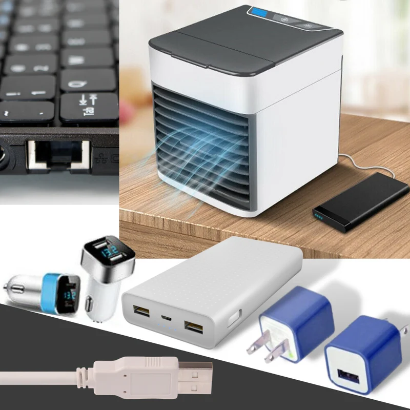 Mini Climatiseur Portable 3 en 1: Refroidisseur, Humidificateur, Purificateur