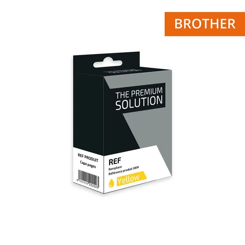 Brother 421XL Cartouche Jaune compatible équivalent à LC421XLY