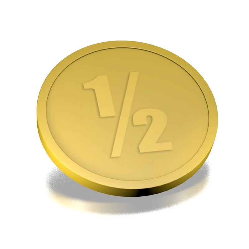 Jetons pour buvette 1/2 - Ø29 mm - 250 pièces