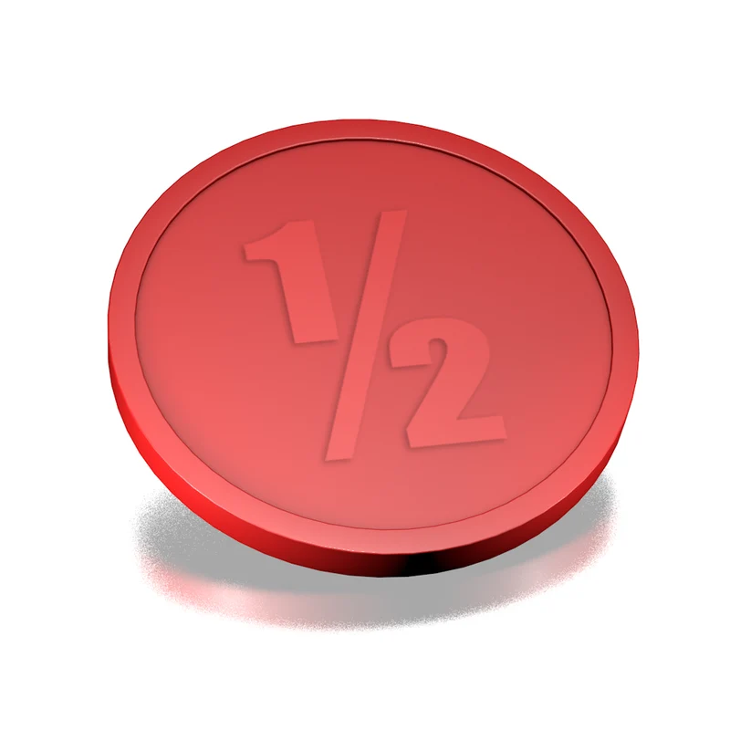 Jetons pour buvette 1/2 - Ø29 mm - 250 pièces