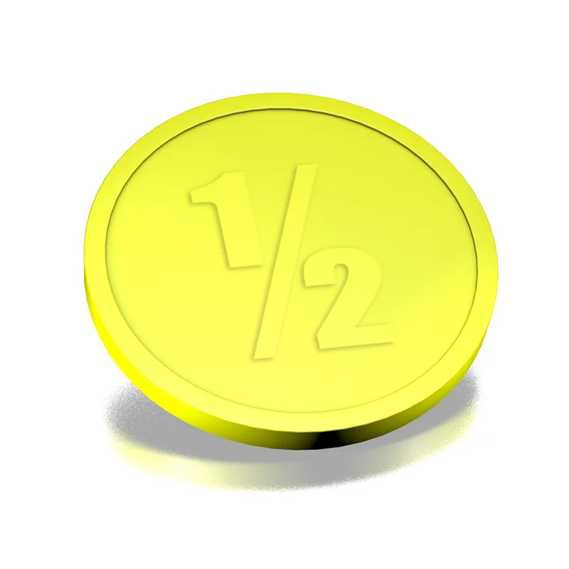 Jetons pour buvette 1/2 - Ø29 mm - 250 pièces