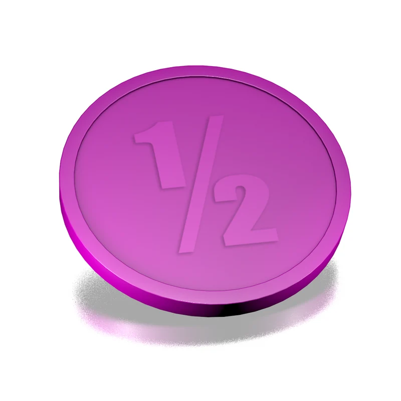 Jetons pour buvette 1/2 - Ø29 mm - 250 pièces