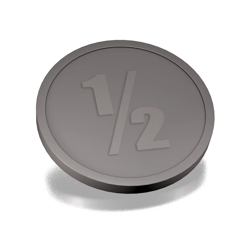 Jetons pour buvette 1/2 - Ø29 mm - 250 pièces