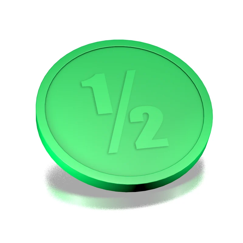 Jetons pour buvette 1/2 - Ø29 mm - 250 pièces