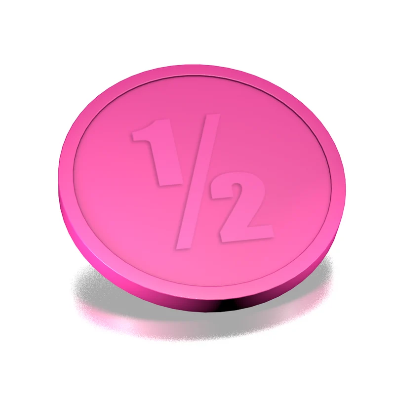 Jetons pour buvette 1/2 - Ø29 mm - 250 pièces