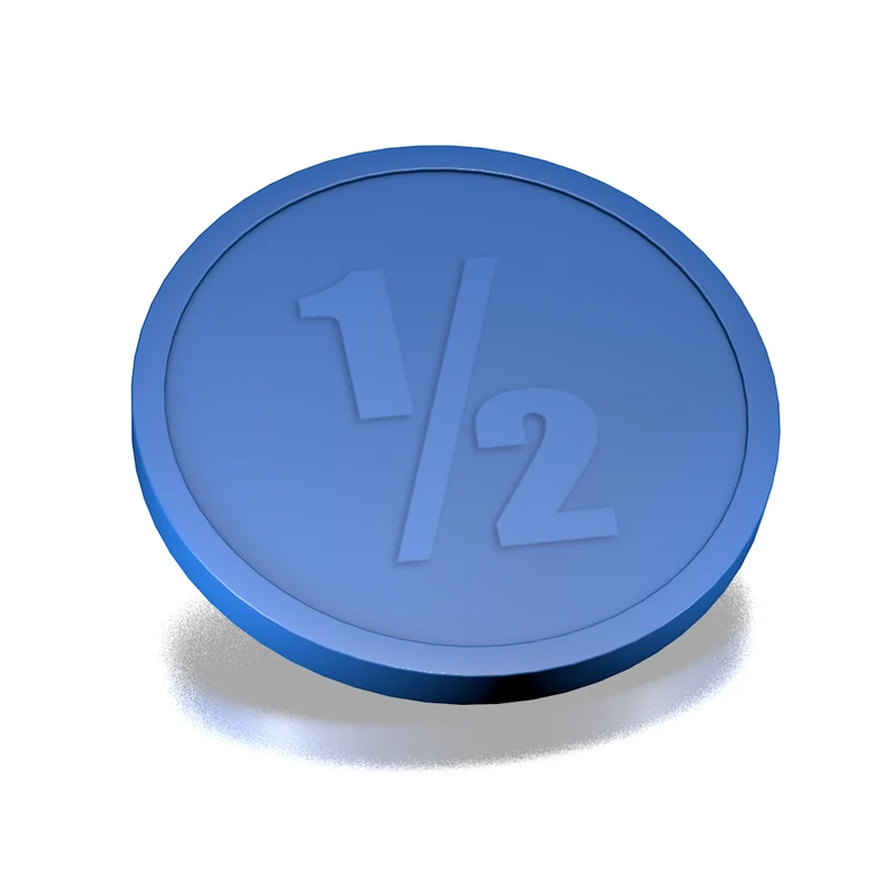Jetons pour buvette 1/2 - Ø29 mm - 250 pièces