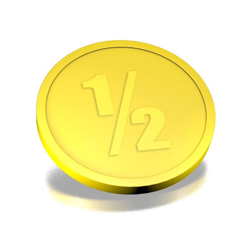 Jetons pour buvette 1/2 - Ø29 mm - 250 pièces