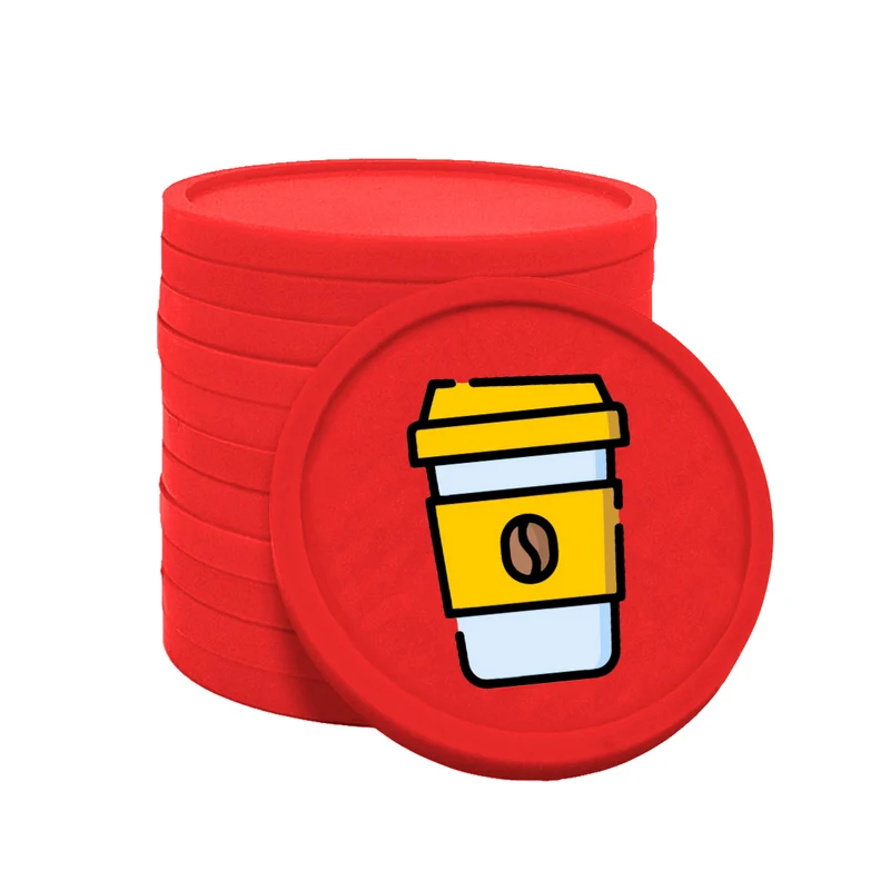 Jetons pour buvette café à emporter Ø29 mm - 100 pièces