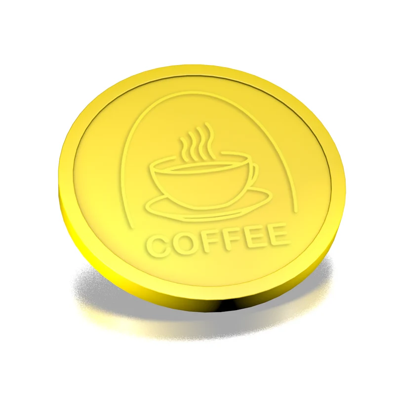 Jetons pour buvette café en relief - Ø29 mm - 250 pièces