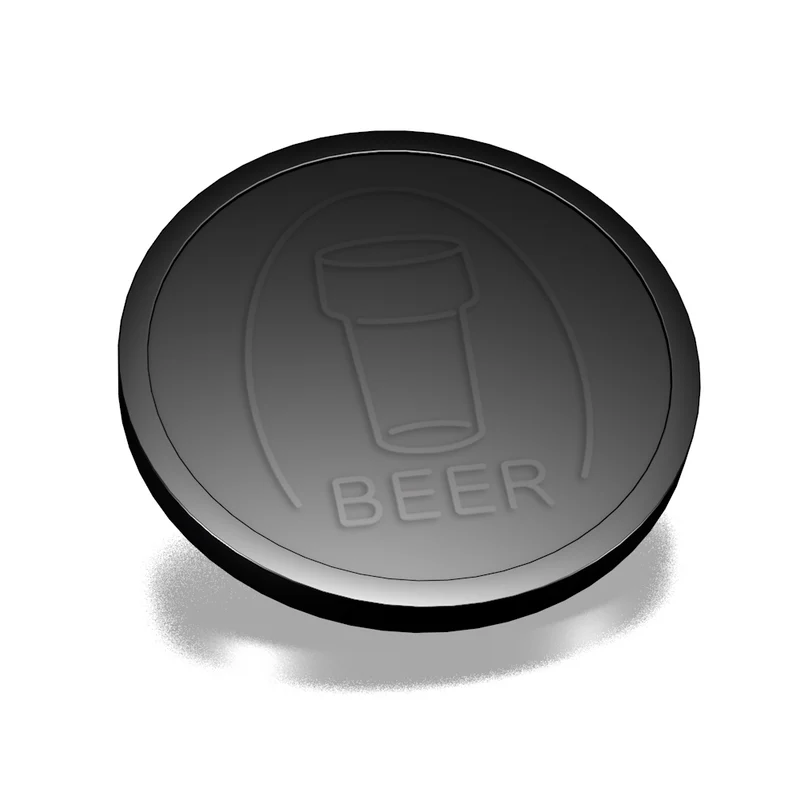Jetons pour buvette verre de bière en relief - Ø29 mm - 250 pièces