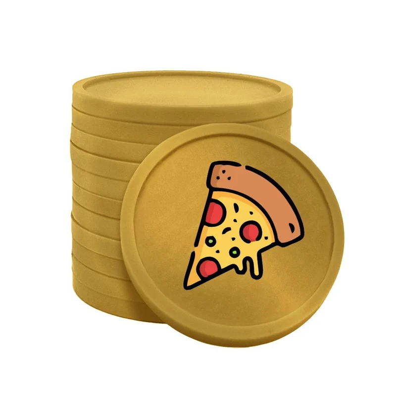 Jetons pour buvette pizza Ø29 mm - 100 pièces