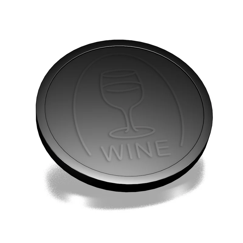 Jetons pour buvette verre de vin en relief - Ø29 mm - 250 pièces