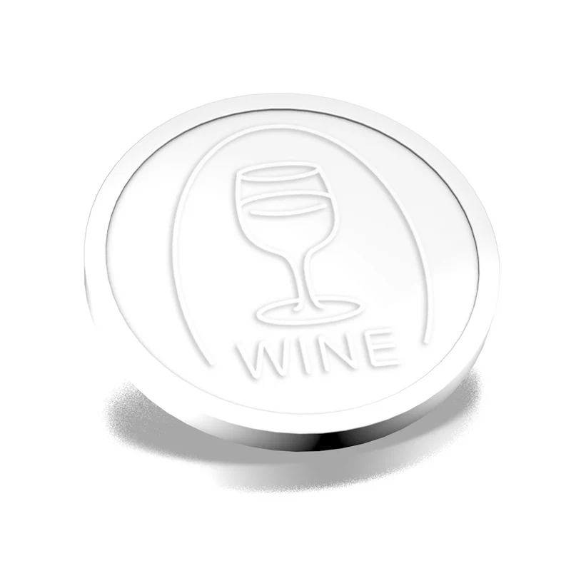 Jetons pour buvette verre de vin en relief - Ø29 mm - 250 pièces
