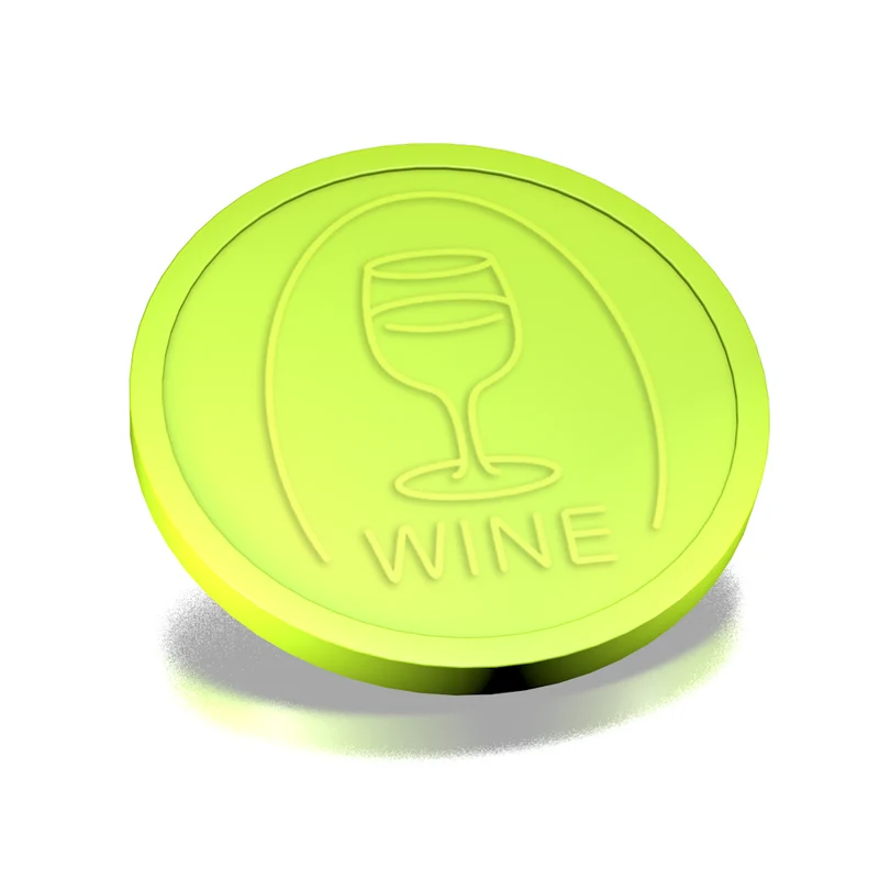 Jetons pour buvette verre de vin en relief - Ø29 mm - 250 pièces