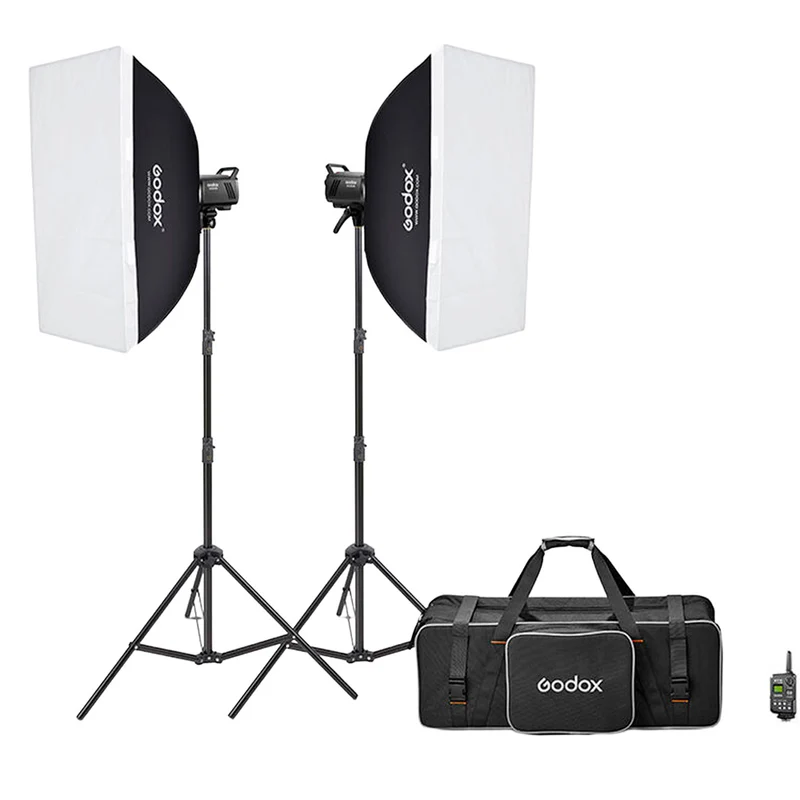 Ensemble 2 Flashs de studio MS300-V avec accessoires