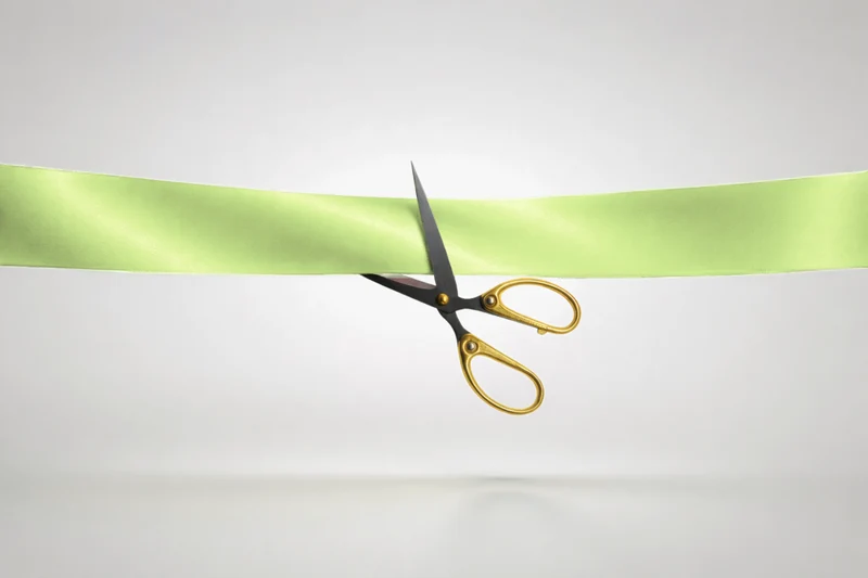 Ruban d'inauguration sans impression ECO satin