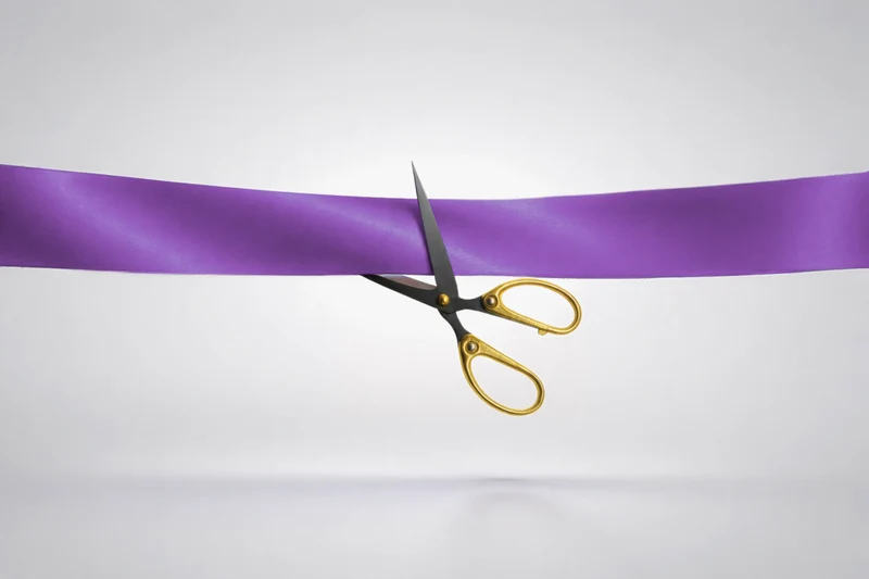 Ruban d'inauguration sans impression ECO satin