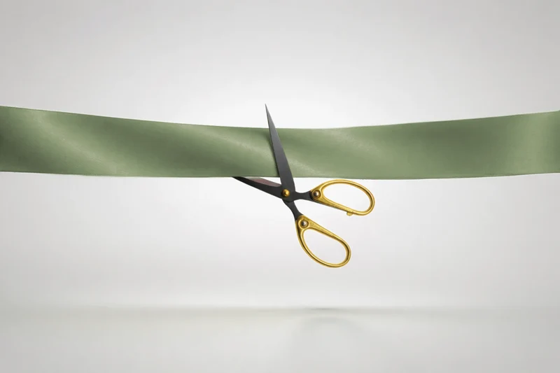 Ruban d'inauguration sans impression ECO satin