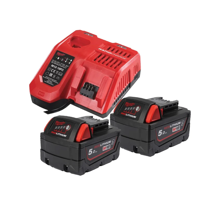 Kit batteries 5Ah et chargeur Milwaukee M18 NRGCR-502