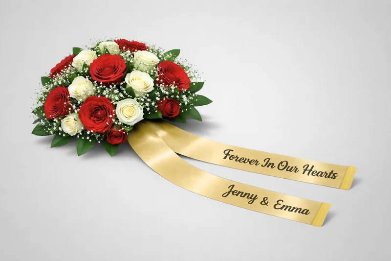 Rubans de bouquet imprimés