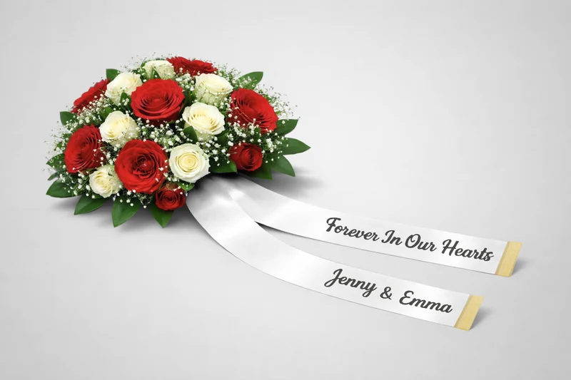 Rubans de bouquet imprimés