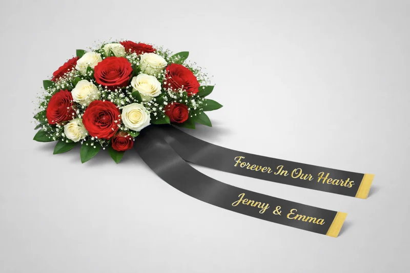 Rubans de bouquet imprimés