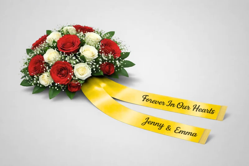 Rubans de bouquet imprimés
