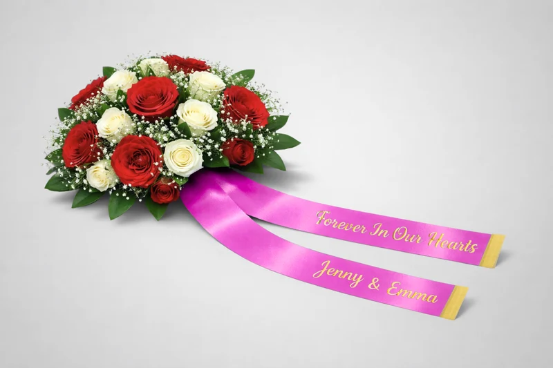 Rubans de bouquet imprimés