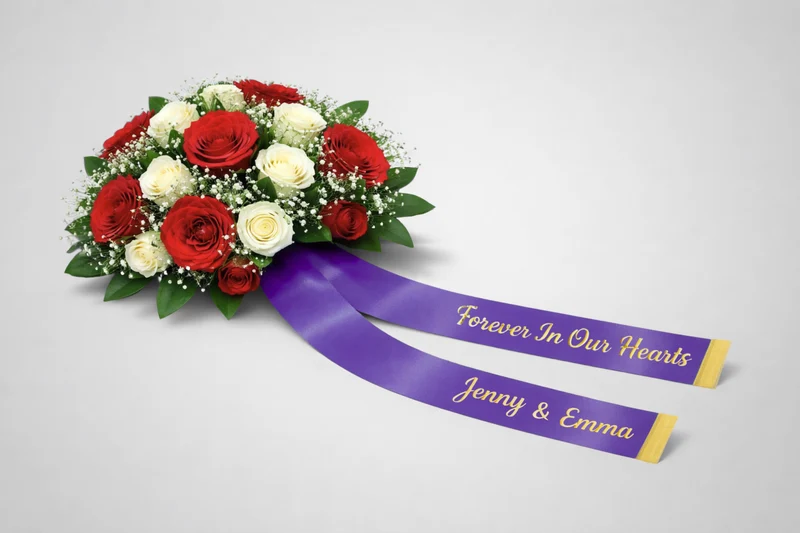 Rubans de bouquet imprimés