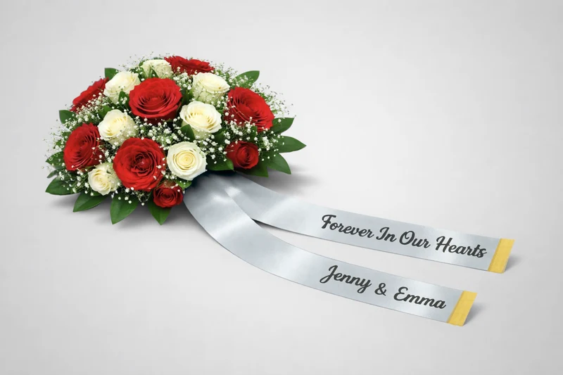 Rubans de bouquet imprimés