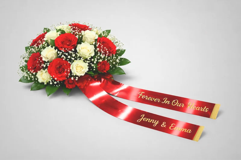 Rubans de bouquet imprimés