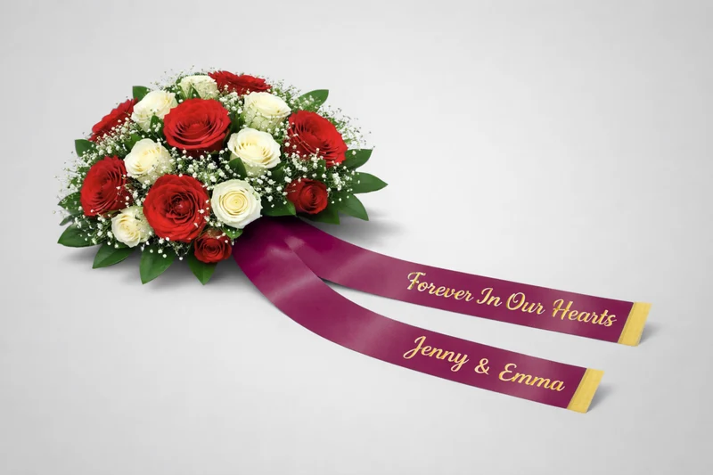 Rubans de bouquet imprimés